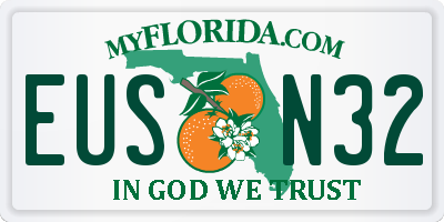 FL license plate EUSN32
