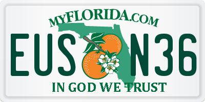 FL license plate EUSN36