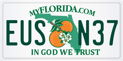 FL license plate EUSN37