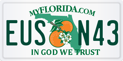 FL license plate EUSN43
