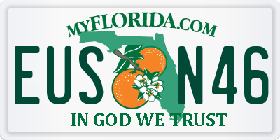 FL license plate EUSN46