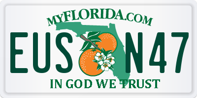 FL license plate EUSN47