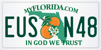 FL license plate EUSN48