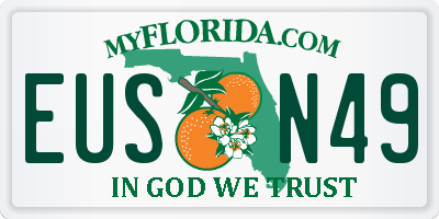 FL license plate EUSN49