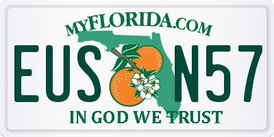 FL license plate EUSN57