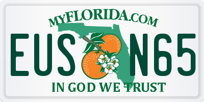 FL license plate EUSN65