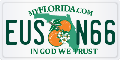 FL license plate EUSN66