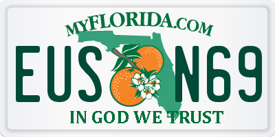 FL license plate EUSN69