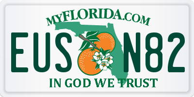 FL license plate EUSN82