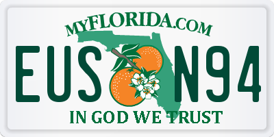 FL license plate EUSN94
