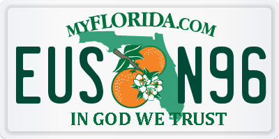 FL license plate EUSN96