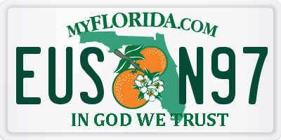 FL license plate EUSN97