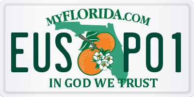FL license plate EUSP01