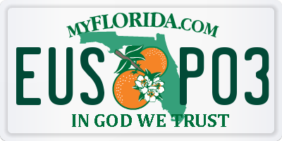 FL license plate EUSP03