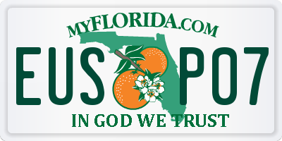 FL license plate EUSP07