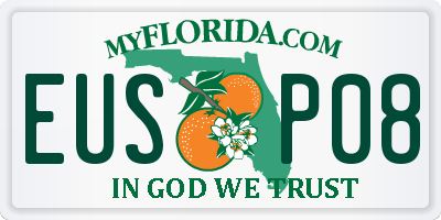 FL license plate EUSP08