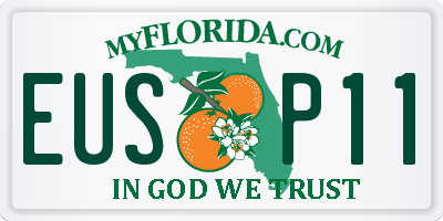 FL license plate EUSP11