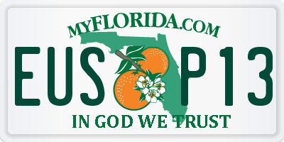 FL license plate EUSP13