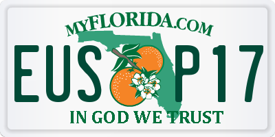FL license plate EUSP17