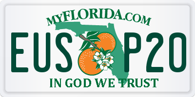 FL license plate EUSP20