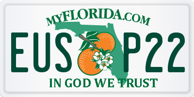 FL license plate EUSP22
