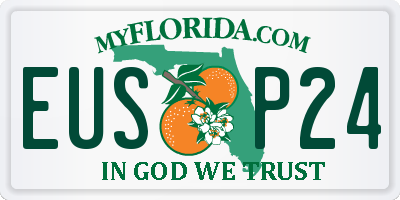 FL license plate EUSP24