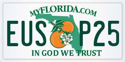FL license plate EUSP25