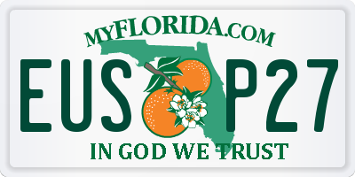FL license plate EUSP27