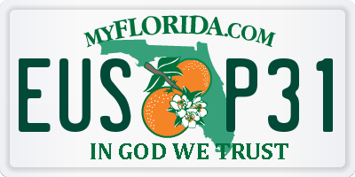 FL license plate EUSP31