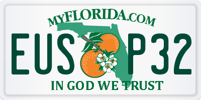 FL license plate EUSP32