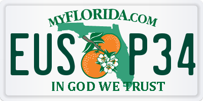 FL license plate EUSP34