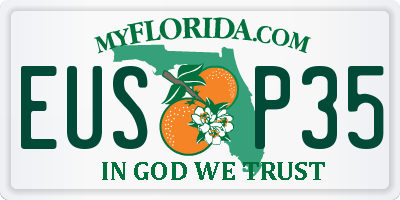 FL license plate EUSP35