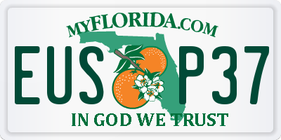 FL license plate EUSP37