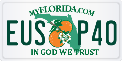 FL license plate EUSP40