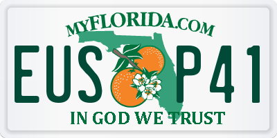 FL license plate EUSP41