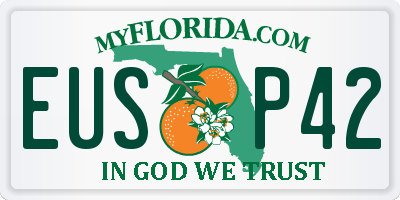 FL license plate EUSP42