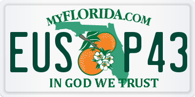 FL license plate EUSP43