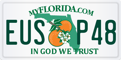 FL license plate EUSP48