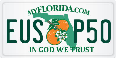 FL license plate EUSP50
