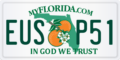 FL license plate EUSP51