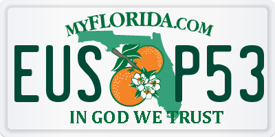 FL license plate EUSP53
