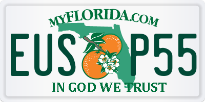FL license plate EUSP55