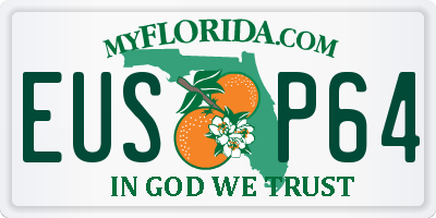 FL license plate EUSP64