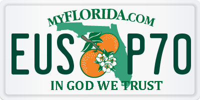 FL license plate EUSP70