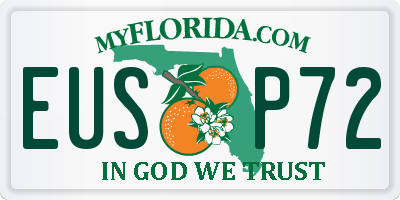 FL license plate EUSP72