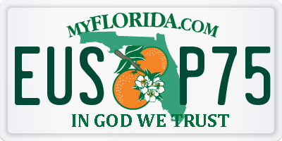 FL license plate EUSP75