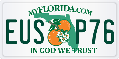 FL license plate EUSP76
