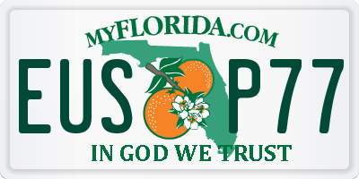 FL license plate EUSP77