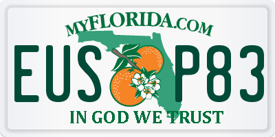 FL license plate EUSP83