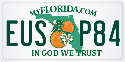 FL license plate EUSP84